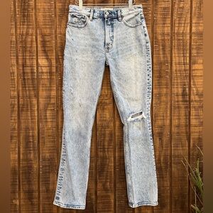 Abercrombie & Fitch The 90’s Skinny High Rise Acid Wash Jeans